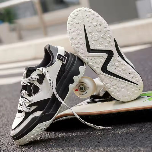 361 Degrees Women's Board Shoes Spring New Leisure Versatile Thick Soled Leather Stable Comfortable Female Sneaker 682516621